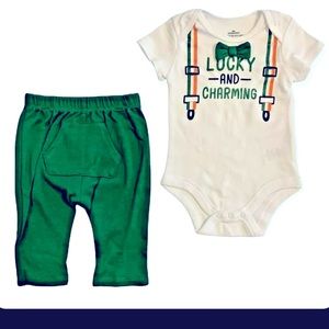 Infant baby boy St. Patrick’s day set 6-9 months NWOT